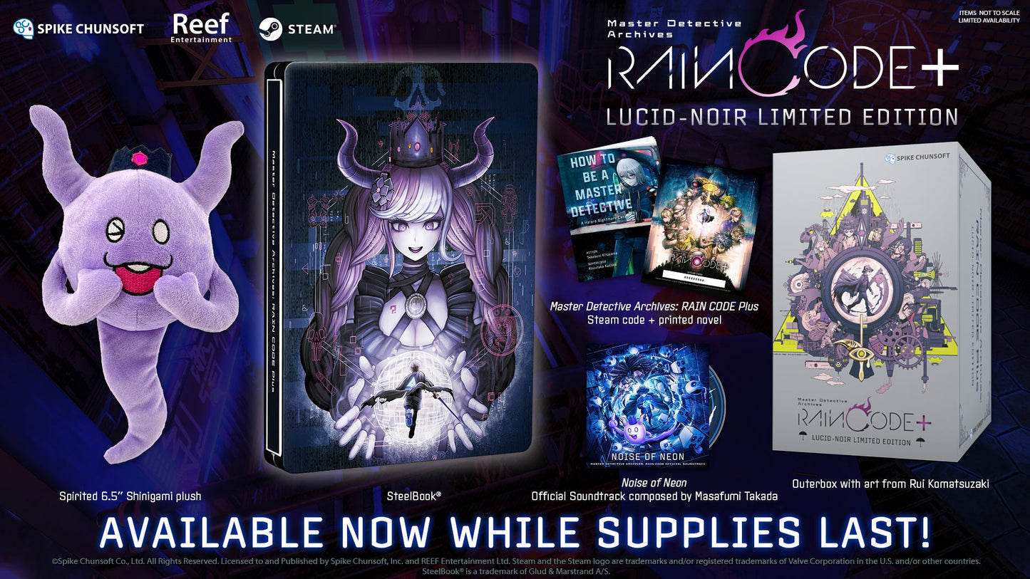 Master Detective Archives: RAIN CODE Plus Lucid-Noir - Steam® - Limited Edition